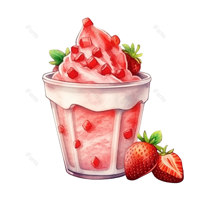 清新图片,健康食物元素,插画PNG,水果免抠素材